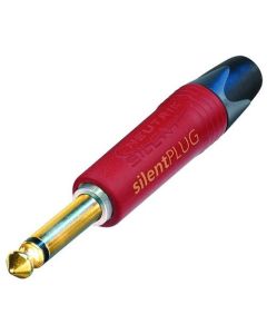 Neutrik 100 X Jack Plug Mono Silent Contacts Red Np2x-au-silent-d