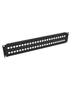 2u Rack Panel Punched For 48 X Bnc, R1280/2uk/48