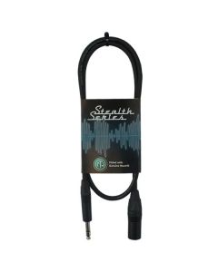 1m Balanced Line Cable Stealth Series 6.35mm Jack To Male Xlr Lessblcmx1m