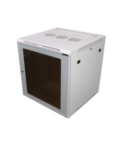 Wm Rack 600mm X 12u, Glass Door 10-32 White R6612w-1032