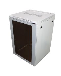 Wm Rack 600mm X 18u, Glass Door 10-32 White R6618w-1032