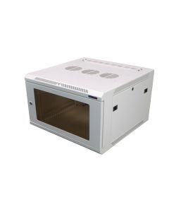 Wm Rack 600mm X 6u, Glass Door 10-32 White R6606w-1032