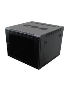 Wm Rack 600mm X 9u, Glass Door 10-32 Black R6609-1032