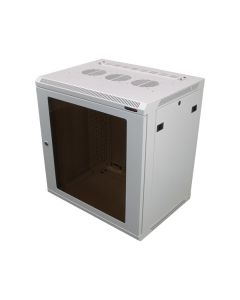 Wall Mount Rack Enclosure 12u 450mm/17.72 Inch Deep 1032 Rack Rail White Glass Door R6412w-1032