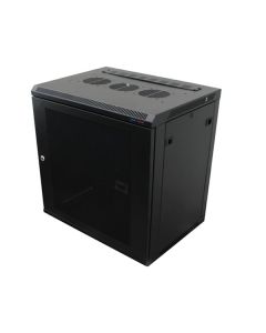 Wall Mount Rack Enclosure 12u 450mm/17.72 Inch Deep M6 Rack Rail Black Perforated Door R6412v-m6