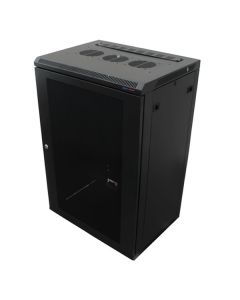 Wall Mount Rack Enclosure 18u 450mm/17.72 Inch Deep 1032 Rack Rail Black Perforated Door R6418v-1032