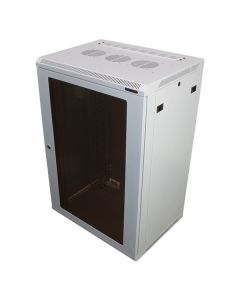 Wall Mount Rack Enclosure 18u 450mm/17.72 Inch Deep 1032 Rack Rail White Glass Door R6418w-1032
