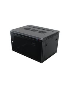 Wall Mount Rack Enclosure 6u 450mm/17.72 Inch Deep 1032 Rack Rail Black Perforated Door R6406v-1032