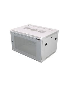 Wall Mount Rack Enclosure 6u 450mm/17.72 Inch Deep 1032 Rack Rail White Perforated Door R6406v-w-1032