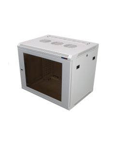 Wall Mount Rack Enclosure 9u 450mm/17.72 Inch Deep M6 Rack Rail White Glass Door R6409w-m6