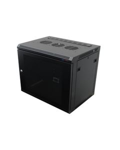 Wall Mount Rack Enclosure 9u 450mm/17.72 Inch Deep M6 Rack Rail Black Perforated Door R6409v-m6