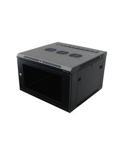 6u Wm Wall Rack, 600mm, Glass Door, M6, Black R6606-m6