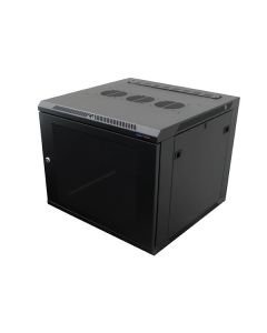 Wm Rack, 600mm X 9u, Vented Door, M6, Black R6609v-m6