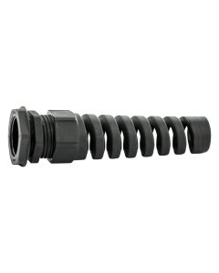 Cable Gland Spiral Od 10-14mm Ip68 Fixing Thread 20mm Black