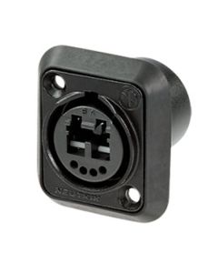 Neutrik Opticalcon Chassis Hard Black With Shell Gnd No2-4fdw-1-a