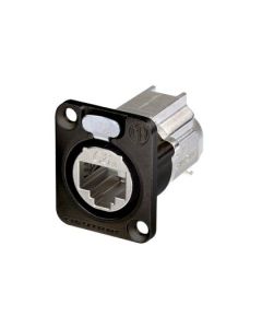 Neutrik Ethercon Chassis C6a Shielded Idc Black Plating Ne8fdx-y6-b