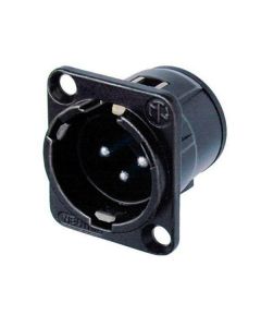 Xlr 3 Pin Male Chassis Black Body Pcb Mount Nc3md-v-bag Connector