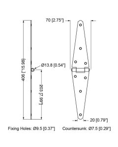Crating Strap Hinge (200mm / 8") 1908