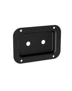 Recess Dish Punched For 2 X Jack Sockets Black D0607k