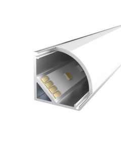 LED Corner Profile, 3m Aluminum Extrusion for 10mm Wide LED Strips - LEDal03m3