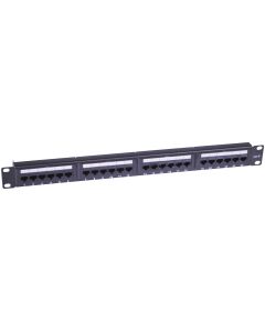 1U 19in 24 Port Cat6 Patch Panel 