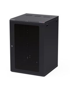 Wm Rack, 600mm X 18u, Glass Door, M6, Black R6618-m6
