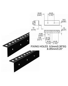 13u Full Hole Rack Strip With Square Holes 2mm/0.08" R0863/2mm-13