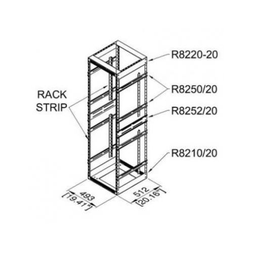12u Penn Elcom R8200-20/12uk Open Tower 19" Rack System 20" Deep