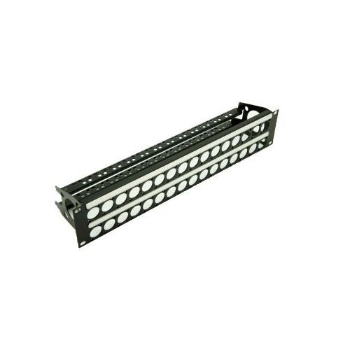 2u Rack Panel Punched For 32 D Series Connectors With Cable Mangement R2269-2uk-32