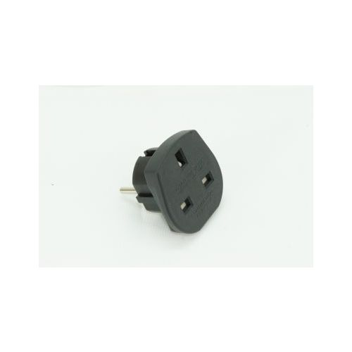 9906 Travel Adapter Black 240v 10amp Uk 3-pin To Euro 2 Pin 9906--b