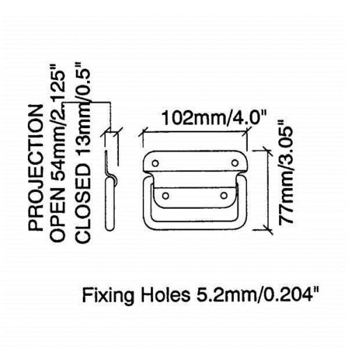 Penn Elcom H1030K Chest Handle | Durable Surface-Mount Handle