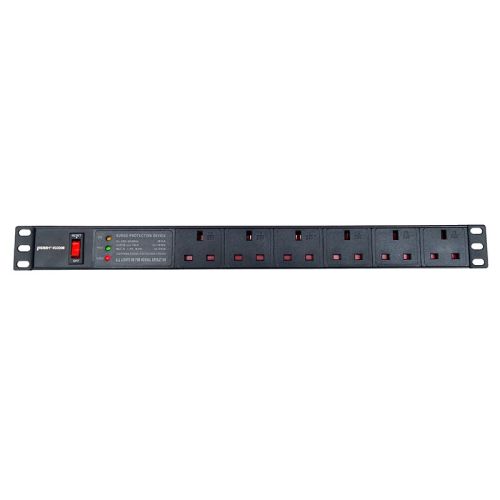 6 Way Uk Rack Mount Pdu Pdu6-uk