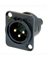 Neutrik Xlr 3 Pin Male Chassis Screw Terminal Nc3md-s-1-b Connector