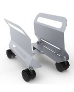 Cpu Holder Adjustable Pc Trolley Silver With Swivel/braked Castors Cpu-23s