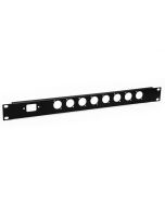1u Rack Panel Punched For 1 X Iec + 8 X D Series R1282