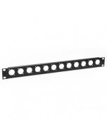 1u 19-inch Rack Panel Punched For 12 X Xlr Or Speakon, R1269/1uk/12