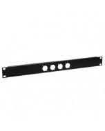 1u Rack Panel Punched For 4 X Xlr Or Speakon R1269/1uk/04