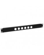 1u 19-inch Rack Panel Punched For 6 X Xlr Or Speakon, R1269/1uk/06