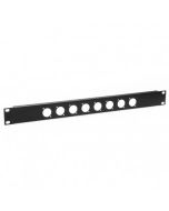 1u 19-inch Rack Panel Punched For 8 X Xlr Or Speakon, R1269/1uk/08