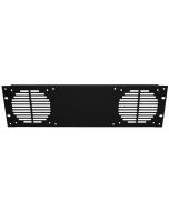 3u Rack Panel Punched For 2 Fans R1268/3uk/f2