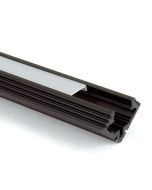 Black 1m 19mm Aluminium Extrusion Corner Profile For Led Flex