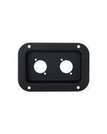 Recess Dish Punched For 2 X D-series Connectors Black D0604k