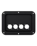 Recess Dish Punched For 4 X D-series Connectors Black D024k