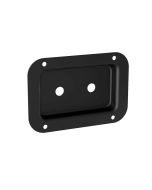 Recess Dish Punched For 2 X Jack Sockets Black D0607k