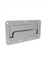 two-piece dish kit is a clever solution for outfitting cases with convenient and unobtrusive hooks to hang a removable lid on when not on the case.