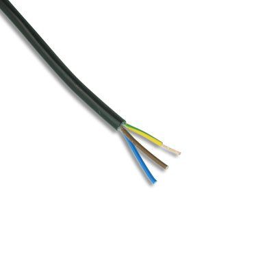 3 Core 0.5mm Pvc Cable 3 Amp Black 2183y 804-395