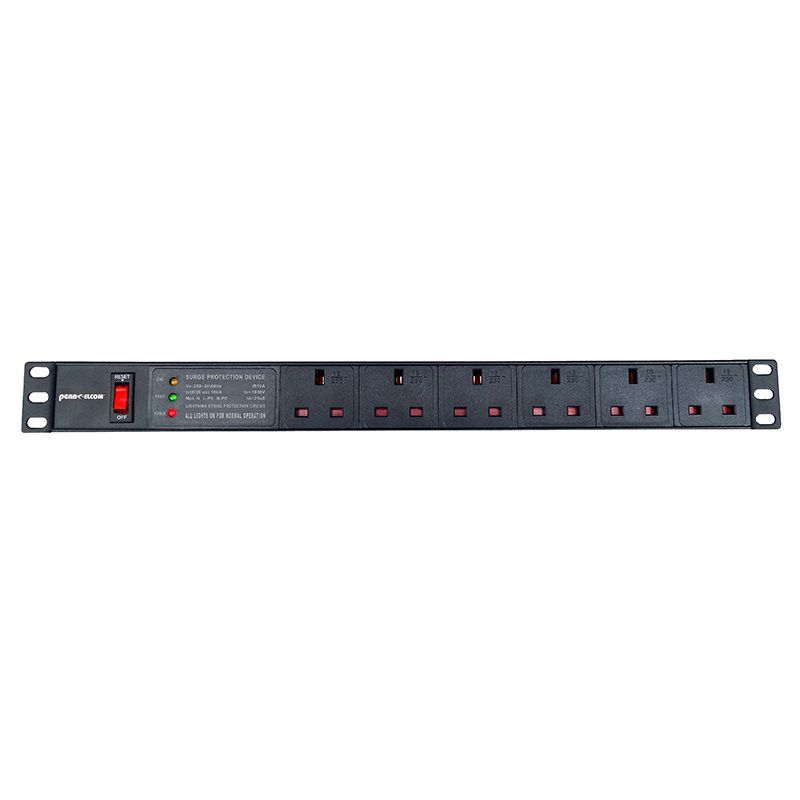 6 Way Uk Rack Mount Pdu Pdu6-uk