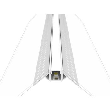 LED Profile 2m 15x15mm Plaster-in Outer Corners White Finish Ledal45m2w