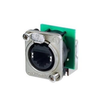 Neutrik Ethercon Right Angle Rj45 Feedthrough Ne8fdp-r Connector