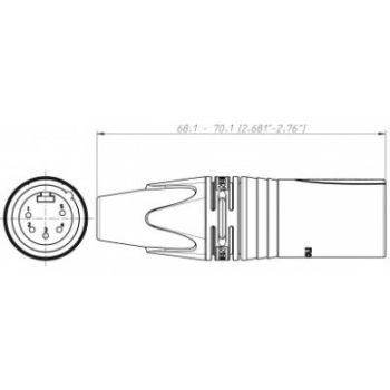 Neutrik 5-Pin Male XLR Cable Connector NC5MXX